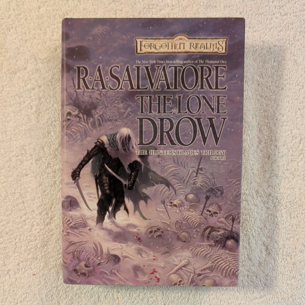 The Lone Drow HC R. A. Salvatore Book 2 The Hunter's Blades Trilogy 1st Ed.